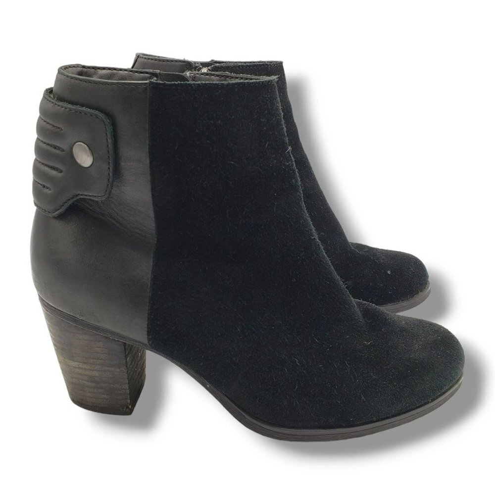 Clarks Palma Rylie Suede‎ Ankle Boots Womens 8 Black